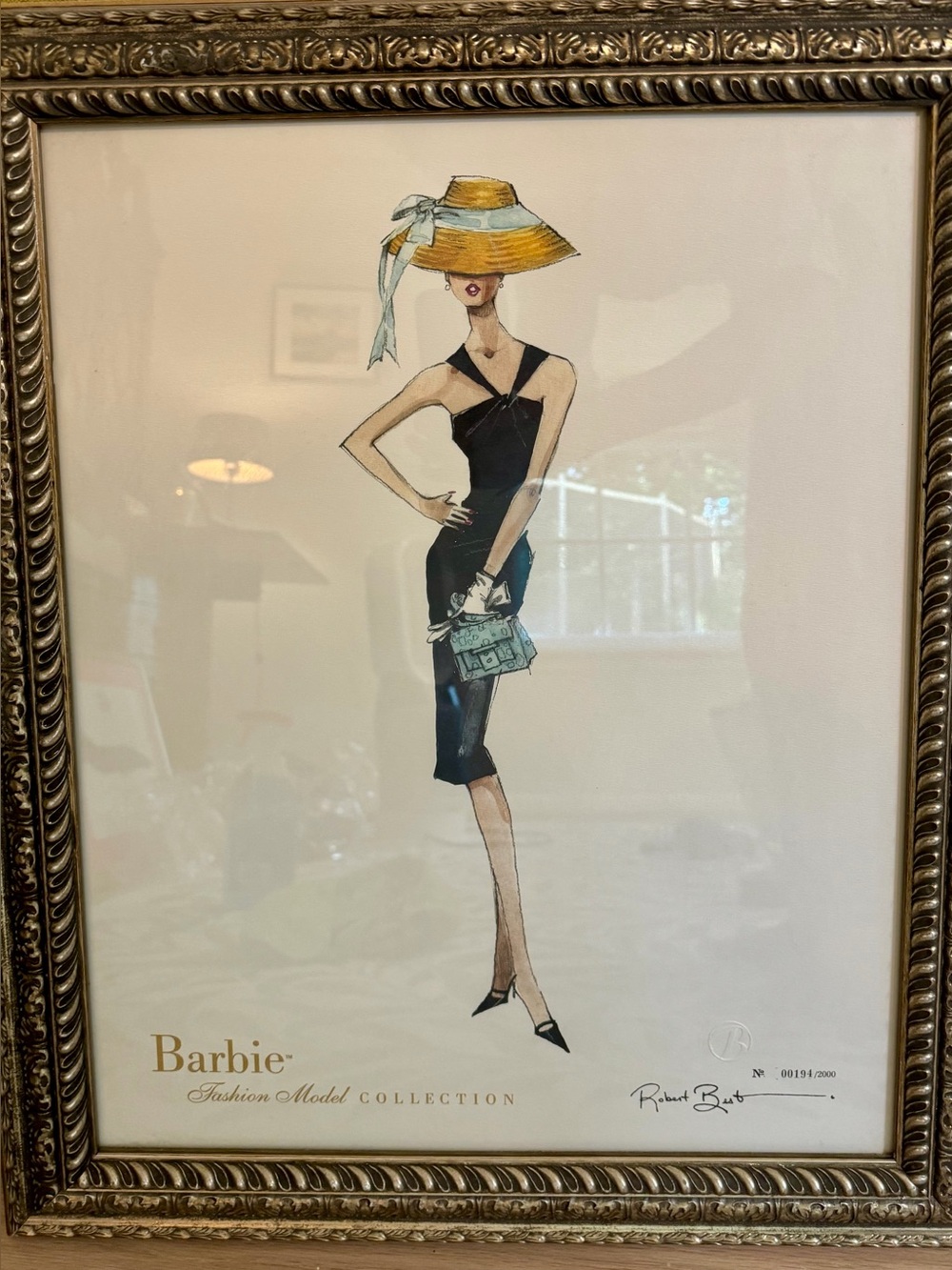 Barbie Fashion Model Collection Robert Best Signed Numbered Framed Art Print COA